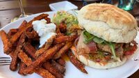 Burger mit Süßkartoffel